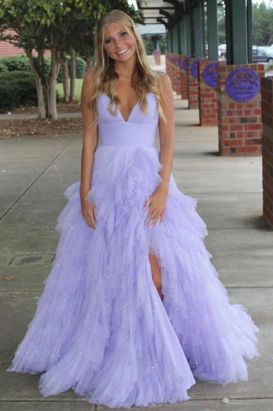 Vestido Weitese, vestidos formales para mujer, cintura alta, escalonado con volantes, vestido de fiesta de tul, vestidos de graduación, tiendas.